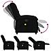 Poltrona reclinabile massaggiante in Tessuto Nero - Foto miniatura 7