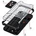 Custodia Crystal Ring Con Supporto, Resistente E Robusta, Per Iphone 13 Pro Max, Nera. - Foto miniatura 7