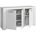 Mobile Buffet Bianco Lucido 144x42xh80cm 006620bo - Foto miniatura 1