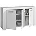 Mobile Buffet Bianco Lucido 144x42xh80cm 006620bo - Foto miniatura 4