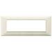 Placca Beige Plana 1, 2, 3, 4, 7 Posti Moduli Tecnopolimero - Beige 7 Posti Tecnopolimero - Plastica Placche - Foto miniatura 1