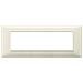 Placca Beige Plana 1, 2, 3, 4, 7 Posti Moduli Tecnopolimero - Beige 7 Posti Tecnopolimero - Plastica Placche - Foto miniatura 2