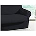 Copridivano Tinta Unita Elasticizzato Antimacchia Modello Sagomato Colore Nero Poltrona Nero - Foto miniatura 3