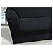 Copridivano Tinta Unita Elasticizzato Antimacchia Modello Sagomato Colore Nero Poltrona Nero - Foto miniatura 4