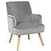 Poltrona Adeline Velluto Grigio - Foto miniatura 4