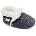 Dotty Pesce Camoscio Del Bambino Pantofole. Caldo Pile Foderato. Scarpe Bambino Bambini Piccoli. Antisdrucciolevole Molle Sole. Ragazzi Ragazze. Grigio Con Silver Stars. 4-5 Anni. - Foto miniatura 1
