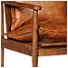Set Divani 2 pz in Vera Pelle e Legno Massello d'Acacia Marrone - Foto miniatura 5