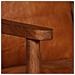 Set Divani 2 pz in Vera Pelle e Legno Massello d'Acacia Marrone - Foto miniatura 6