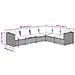 Set Divani Da Giardino 6 Pz Con Cuscini In Polyrattan Nero - Foto miniatura 3