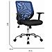Sedia Da Ufficio Albany, Poltrona Direzionale A Rete Con Braccioli, Seduta Ergonomica Da Ufficio, 60x54h90/98 Cm, Nero E Blu - Foto miniatura 2