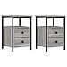 Comodini 2 Pz Grigio Sonoma 34x35,5x50 Cm In Legno Multistrato - Foto miniatura 2