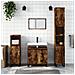 Armadietto Bagno Rovere Fumo 30x30x190 Cm In Legno Multistrato - Foto miniatura 1