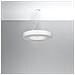 Lampadario Saturno Slim 70 Bianco Sl. 0753 - Minimalista Lampadari Bianco 102x70x70 Cm - Foto miniatura 2
