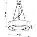 Lampadario Saturno Slim 70 Bianco Sl. 0753 - Minimalista Lampadari Bianco 102x70x70 Cm - Foto miniatura 4