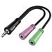 Adattatore Jack 3,5 Mm 4 Poli M / 2x Jack 3,5 Mm F, Per Cuffie Con Microfono (00200352 - Pink&green To 3.5mm Jack Ca - Foto miniatura 2