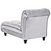 Chaise Longue Versione Destra Lormont Velluto Grigio Chiaro - Foto miniatura 2