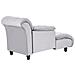 Chaise Longue Versione Destra Lormont Velluto Grigio Chiaro - Foto miniatura 3