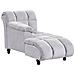 Chaise Longue Versione Destra Lormont Velluto Grigio Chiaro - Foto miniatura 4