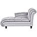 Chaise Longue Versione Destra Lormont Velluto Grigio Chiaro - Foto miniatura 5