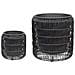 Set Di 2 Vasi Per Piante Brodiea Rattan Sintetico 26/45 Cm Nero - Foto miniatura 5