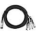 Cab-q-s-3m-bl Cavo Infiniband Qsfp 4xsfp+ Nero - Foto miniatura 1