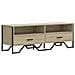Mobile Tv Rovere Sonoma 122x34x41 Cm In Legno Multistrato - Foto miniatura 1