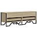 Mobile Tv Rovere Sonoma 122x34x41 Cm In Legno Multistrato - Foto miniatura 10