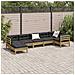 Set Divani Da Giardino 7pz Con Cuscini Legno Impregnato Di Pino - Foto miniatura 2