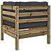 Set Divani Da Giardino 7pz Con Cuscini Legno Impregnato Di Pino - Foto miniatura 6