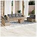 Set Divano da Giardino 9 pz con Cuscini Beige in Polyrattan - Foto miniatura 2