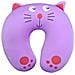 Cuscino Collo Antistress Viaggio Auto Aereo Animali Gatto Micro Sfere Viola - Foto miniatura 1