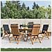 Sedie da Giardino Reclinabili con Cuscini 6 pz in Legno di Teak - Foto miniatura 6