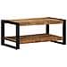 Tavolino da Salotto 90x50x38 cm Legno Massello di Mango Grezzo - Foto miniatura 1