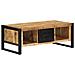 Tavolino Da Salotto 90x50x36 Cm Legno Massello Di Mango Grezzo - Foto miniatura 5