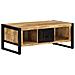 Tavolino Da Salotto 90x50x36 Cm Legno Massello Di Mango Grezzo - Foto miniatura 1