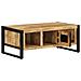 Tavolino Da Salotto 90x50x36 Cm Legno Massello Di Mango Grezzo - Foto miniatura 9