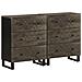 Credenze 2 Pz Nere 60x33x75 Cm In Legno Massello Di Mango - Foto miniatura 1