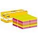 Post-it , Haftnotizen, Mehrfarbig Pouch Autoadesiva Quadrato Magenta, Arancione, Rosa, Giallo 100 Fogli - Foto miniatura 3