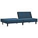 Divano Letto a 2 Posti Blu in Velluto - Foto miniatura 6