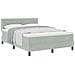Letto Box Spring con Materasso Grigio Chiaro 160x200 cm Velluto - Foto miniatura 1