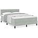 Letto Box Spring con Materasso Grigio Chiaro 160x200 cm Velluto - Foto miniatura 4