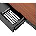 Scrivania con regolazione elettrica dell'altezza 140x70 ET119W-C nero /noce - Foto miniatura 5