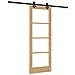"Porta Scorrevole  con Set Hardware ""ORKDAL"" in Legno Massiccio e Vetro, Porta Interna  con Vetro ""ORKDAL"" 73.5x198.5x4 cm in Legno Massiccio di Pino" - Foto miniatura 1