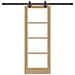 "Porta Scorrevole  con Set Hardware ""ORKDAL"" in Legno Massiccio e Vetro, Porta Interna  con Vetro ""ORKDAL"" 73.5x198.5x4 cm in Legno Massiccio di Pino" - Foto miniatura 4