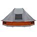 Tenda Tipi Familiare Grigio e arancione 680 x 430 x 270 cm - Foto miniatura 6