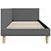 Cornice del letto ad angolo Altro Grigio scuro 90 x 200 cm - Foto miniatura 7