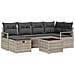 Set Divano da Giardino 7 pcs Grigio chiaro 232 x 122 x 85 cm - Foto miniatura 1
