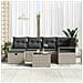 Set Divano da Giardino 7 pcs Grigio chiaro 232 x 122 x 85 cm - Foto miniatura 3