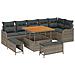Set Divano da Giardino 9 pcs Grigio polyrattan - Foto miniatura 1
