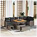 Set Divano da Giardino 9 pcs Grigio polyrattan - Foto miniatura 2
